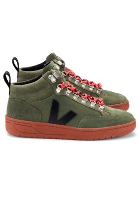 Roraima Suede High Top Trainers - Olive Black
