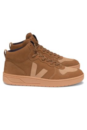 V-15 Nubuck High Top Trainers - Camel Desert