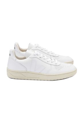 V-10 Leather Trainers - White