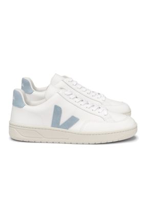 V-12 Leather Trainers - White Steel
