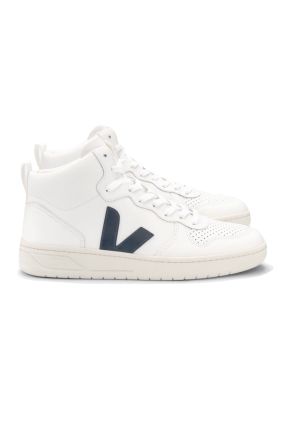 V-15 Leather High Top Trainers - White Nautico