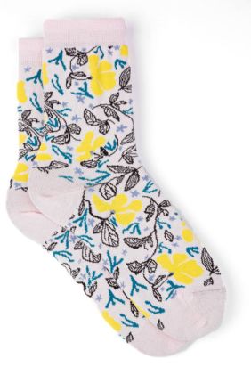 Sea Floral Socks - Yellow