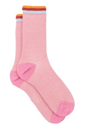 Fifi Cotton-Blend Glitter Socks - Pink