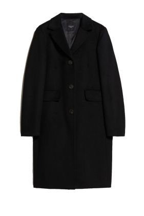 Tevere Wool Broadcloth Coat - Black