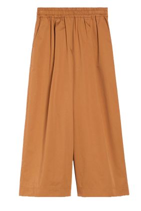 Placido Cotton Sateen Trousers- Terracotta