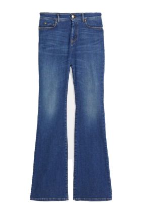 Epoche Fit And Flare Denim Jeans - Navy