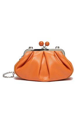 Mitico Small Nappa Leather Pasticcino Bag - Tangerine
