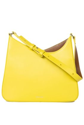Leather Shoulder Bag - Yellow
