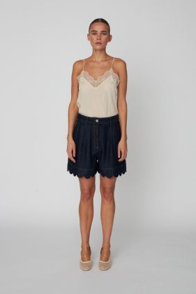 Blue Denim Shorts - Denim Blue