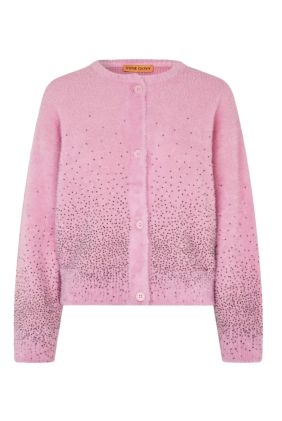Crew Neck Cardigan - Rose Blossom