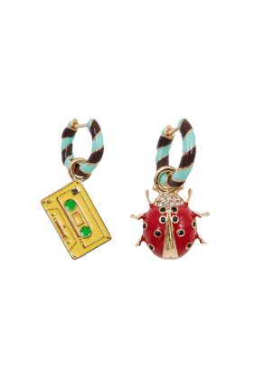 Harris Earrings - Blue & Brown