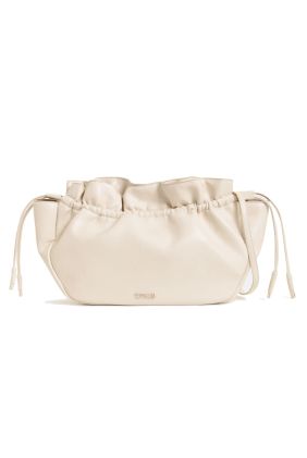 Hevy Faux Leather Bag- Off White