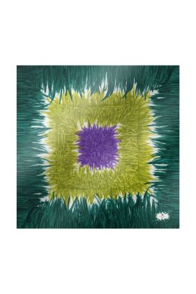 Onesto3 Printed Silk Twill Scarf - Green