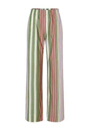 Elasticated Long Pants - Forest Stripe