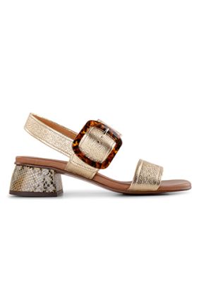 Quanda Leather Sandals - Gold