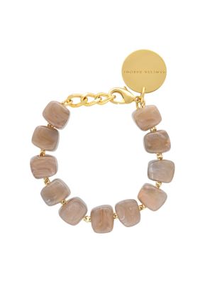 Mini Organic Shaped Bracelet - Biancone Marble