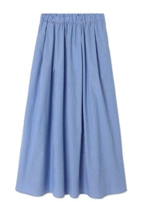 Zatabay Skirt - Aqua Stripes